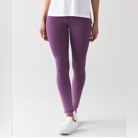 LULULEMON Wunder Under Pant Tights Leggings High Rise Ombre Darkest Magenta - Picture 1 of 7